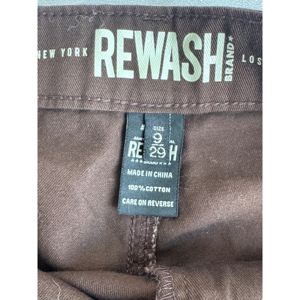 Rewash Super High Rise Carpenter Wide Leg Pants Timber Brown Size 9 10 straight - Picture 2 of 6